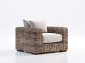 Sillón de ratán para exterior 95x90x75 cm - marrón claro - diseño natural y confortable