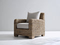 Sillones de ratán de exterior tejido 80x85x75 cm - Color natural y beige - Diseño artesanal moderno para jardín