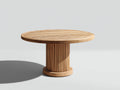 Mesa de jardín de madera 120x120x75 cm - color madera natural - diseño moderno para exterior