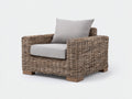 Sillones de ratán 85x80x75 cm - ratán sintético natural - diseño cómodo para exterior
