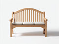 Banco de jardín de madera 150x60x90 cm - acabado natural - asiento exterior elegante con respaldo de listones