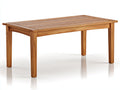 Mesa de jardín rectangular de madera 200x100x75 cm - diseño natural para exterior - mesa amplia para terraza y jardín