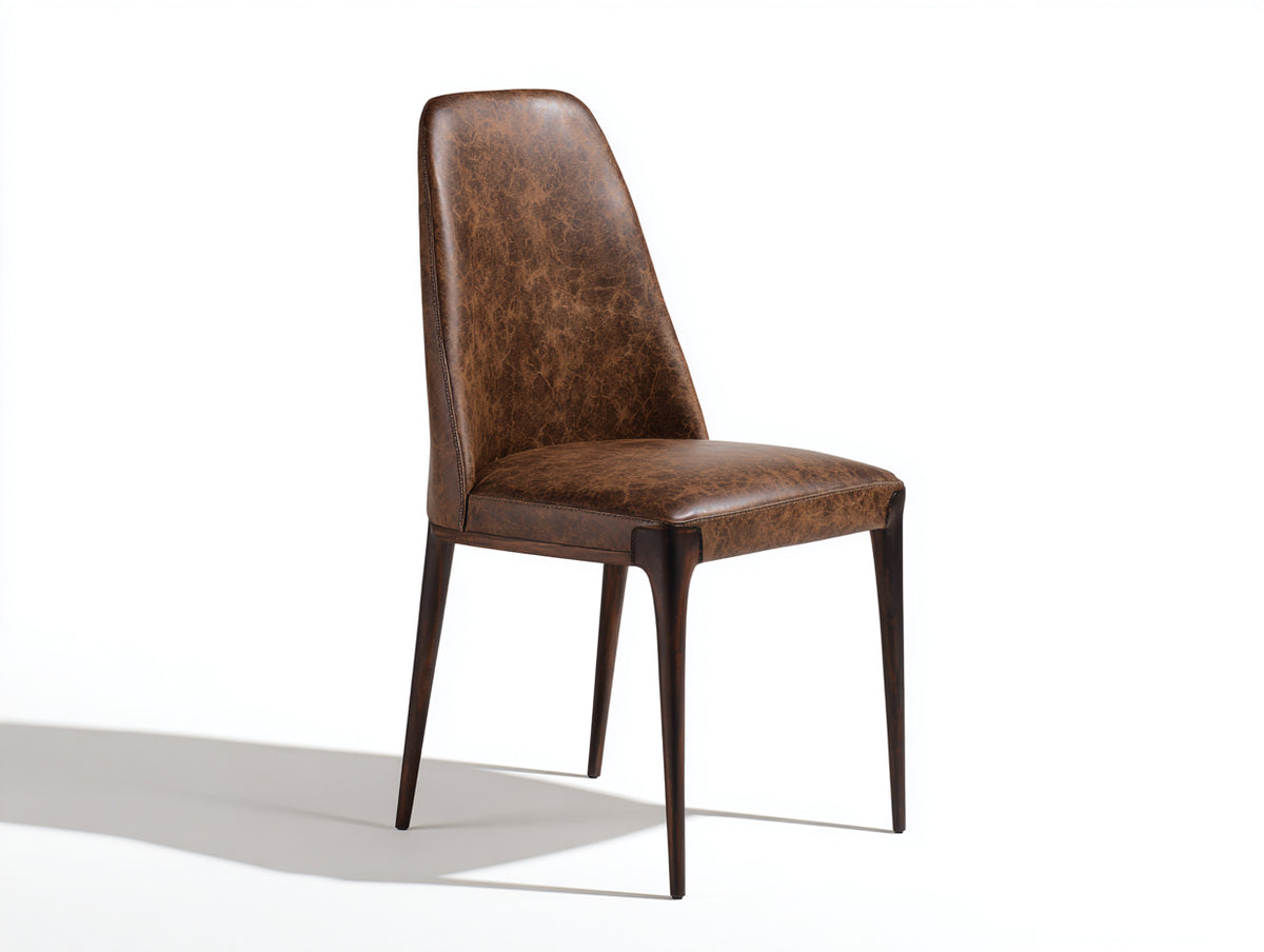 Sillas de comedor tapizada 45x55x85 cm - marrón - estilo moderno con estructura resistente para comedor