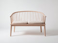 Banco de jardín de madera natural 150x65x85 cm - Madera natural - diseño moderno con respaldo para exterior