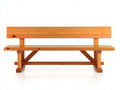 Banco de jardín de madera 180x60x85 cm - color madera natural - diseño rústico para exterior