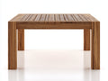 Mesas de jardín de madera 160x90x75 cm - acabado natural - diseño rectangular moderno para exterior