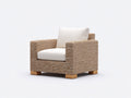 Sillones de ratán 85x80x75 cm - ratán sintético color natural - diseño cómodo para exterior