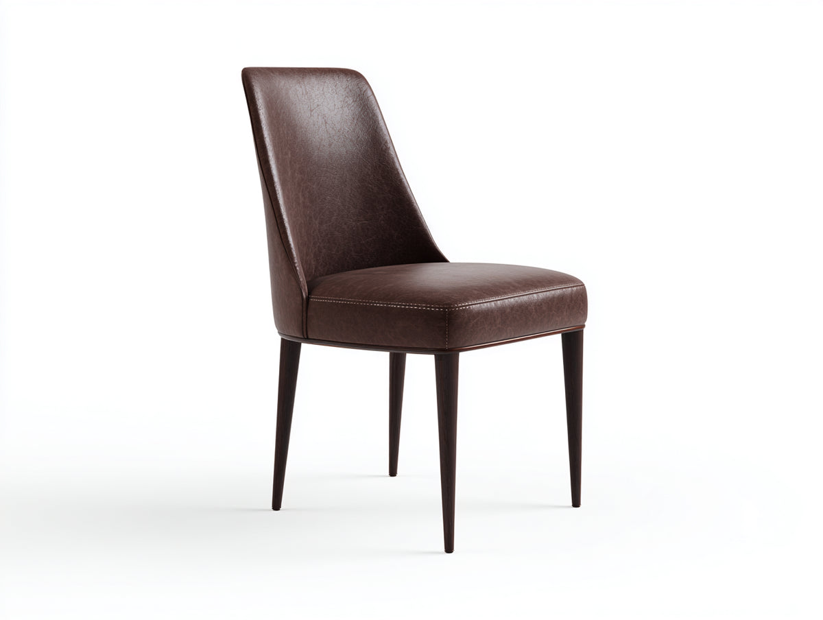 Sillas de comedor de cuero sintético 50x55x85 cm - marrón oscuro - diseño moderno y elegante