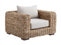Sillones de ratán de exterior tejido 90x85x75 cm - Color natural y beige - Estilo rústico moderno para jardín